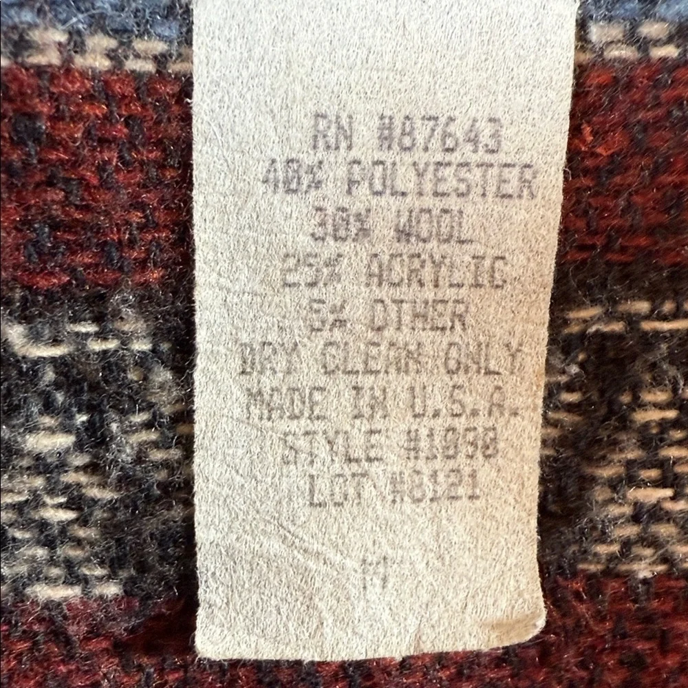 Style New York Vintage Southwestern Wool Blend Striped Jacket Womens 14 Large US - Picture 13 of 13